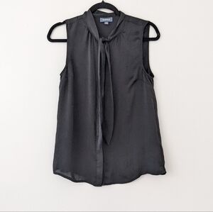 Modcloth Neck Tie Blouse Black size Small